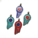 Tibetan Buddha Hand Amulet Charms Metal Copper