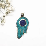 Tibetan Buddha Hand Amulet Charms Metal Copper
