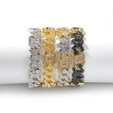 TBTK 17mm Cuban Link Crystal Bracelet Multicolor Hiphop Drop