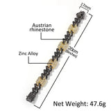 TBTK 17mm Cuban Link Crystal Bracelet Multicolor Hiphop Drop