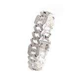 TBTK 17mm Cuban Link Crystal Bracelet Multicolor Hiphop Drop