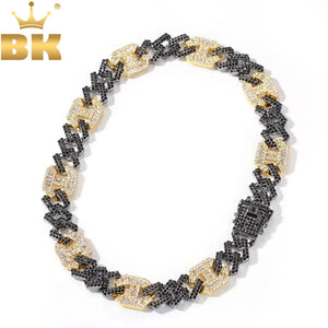 TBTK 17mm Cuban Link Crystal Bracelet Multicolor Hiphop Drop