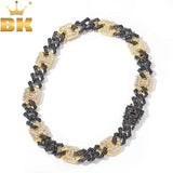 TBTK 17mm Cuban Link Crystal Bracelet Multicolor Hiphop Drop