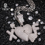 TBTK Bubble Extra Fine Arrow Heart Pendant Necklace Romantic Gift