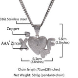 TBTK Bubble Extra Fine Arrow Heart Pendant Necklace Romantic Gift