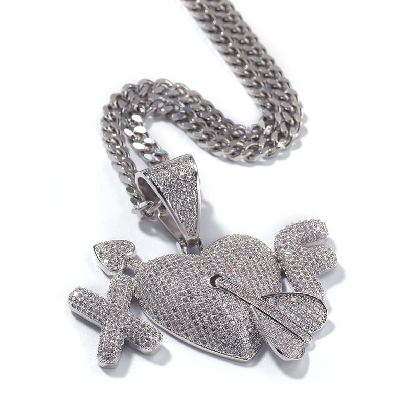 TBTK Bubble Extra Fine Arrow Heart Pendant Necklace Romantic Gift