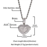 Personalized Couple Heart Locket Pendant with Engraved Name - Memory Jewelry