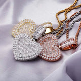 Personalized Couple Heart Locket Pendant with Engraved Name - Memory Jewelry