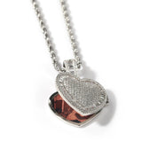 TBTK Couple Heart Shape Locket Frame Pendant Engraved Name Memory Jewelry