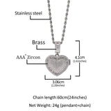 TBTK Couple Heart Shape Locket Frame Pendant Engraved Name Memory Jewelry