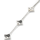 TBTK Lucky 4 Leaf Clover Bracelet Micro Paved CZ Charm Link Gift