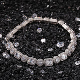TBTK Micro Pave CZ Mix Round & Square Bracelet 8mm Charm Men Hiphop Bling