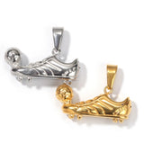 TBTK Football Shoes Soccer Ball Pendant Necklace for Men