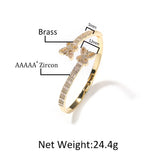 Baguettecz Butterfly Bracelet Micro Paved Bling Cubic Zirconia Cuff Bangle Gift
