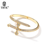 Sword Cuff Bangle Bling CZ Bracelet Vintage Gift
