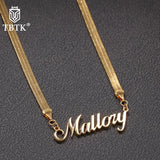TBTK Snake Chain Name Necklace Personalized Stainless Steel Letters Choker