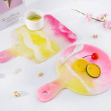 Square Circular Handle Tray Resin Molds Set