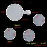 Square Circular Handle Tray Resin Molds Set