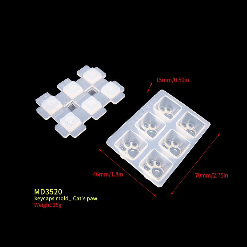 DIY Mechanical Keyboard Key Caps Resin Keycap Mold