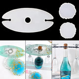 3Pcs Set DIY Irregular Wine Rack Silicone Molds Wine Shelf Cup Pad Moulds