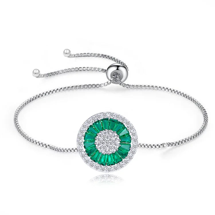 Crystal Bracelet Adjustable Pull Handle Women Jewelry