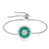 Crystal Bracelet Adjustable Pull Handle Women Jewelry