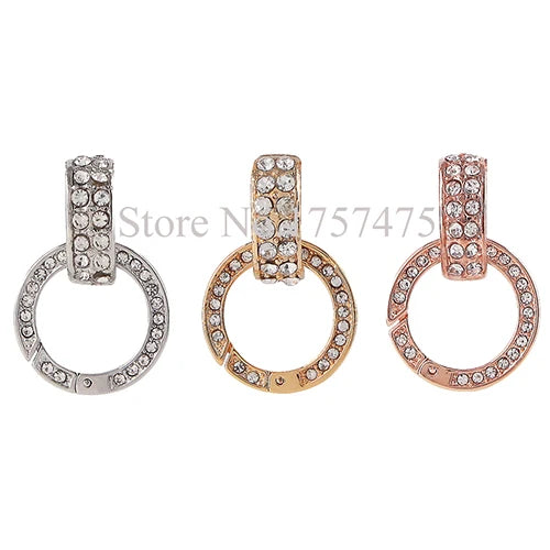 10Pcs Mixed Cz Crystal Spring Clasp for Floating Memory Locket Pendants