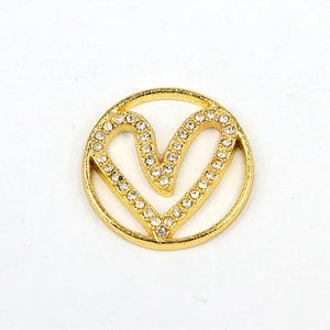 10pcs 22mm Heart Window Plates Charms for Memory Locket Mother's