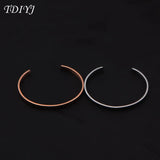 5MM ID Stainless Steel Engraving Open Bangle Bracelet