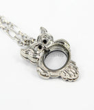 6pcs Mixed 35mm*40mm Owl Locket Pendants for Women