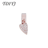 6pcs Love Heart Keeper Slide Charms for Reversible Leather Wrap Bracelet