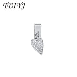 6pcs Love Heart Keeper Slide Charms for Reversible Leather Wrap Bracelet