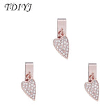 6pcs Love Heart Keeper Slide Charms for Reversible Leather Wrap Bracelet