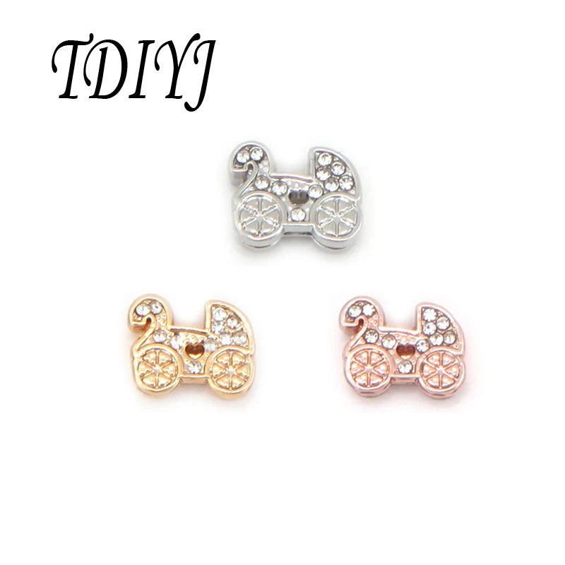 Car Crystal Slide Charms for 8mm Mesh Bracelet Keeper Women Jewelry