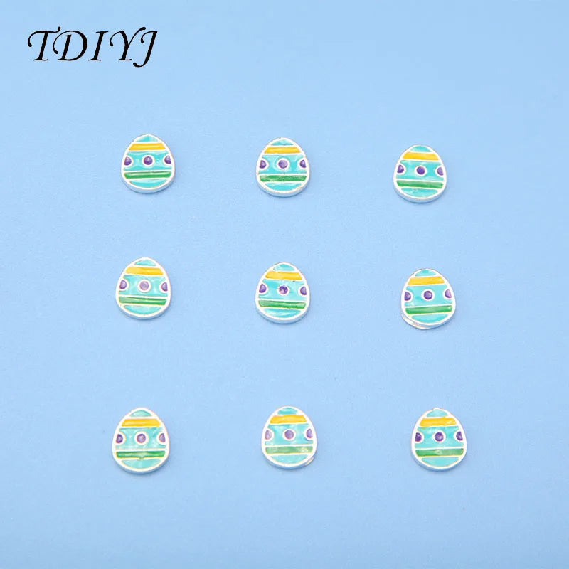20pcs Easter Egg Floating Charms for Living Glass Memory Locket