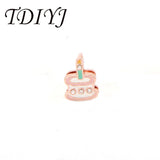 Birthday Cake Keeper Charms for Mesh Bracelet Women Jewelry