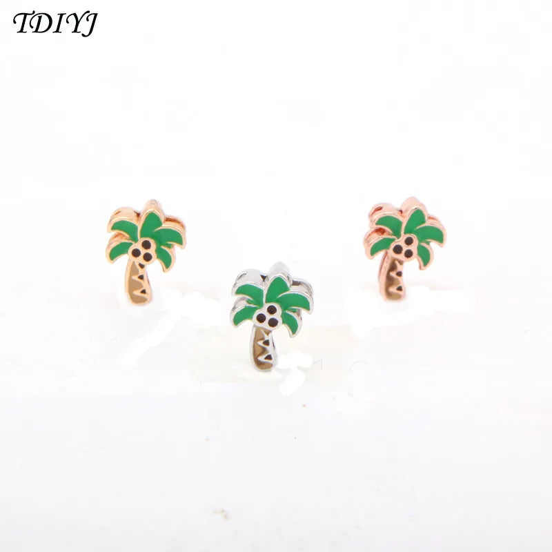 Summer Beach Coconut Tree Keeper Charms for Mesh Keeper Bracelet