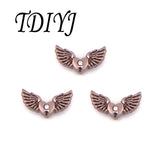 Metal Angel Wings Slide Charms for 10mm Mesh Keeper Bracelets