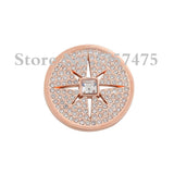 Coin Deluxe 33mm Disc with Crystals for 35mm Pendant 6pcs/lot