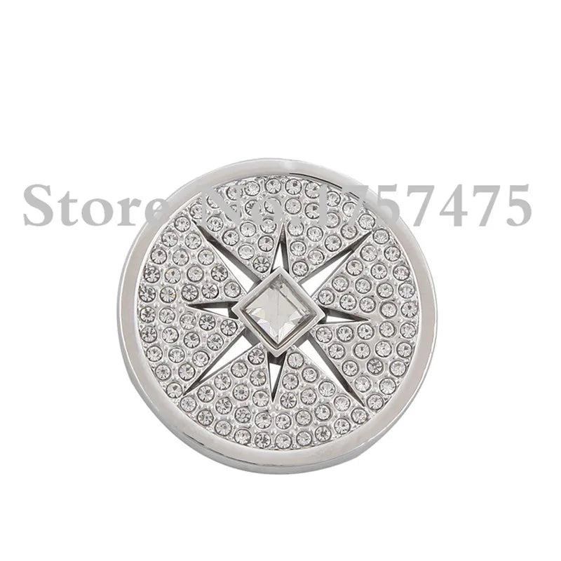 Coin Deluxe 33mm Disc with Crystals for 35mm Pendant 6pcs/lot
