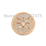 Coin Deluxe 33mm Disc with Crystals for 35mm Pendant 6pcs/lot
