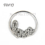 22mm Rhinestone Love Plate for 30mm Memory Locket - 10pcs/lot