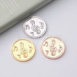 10pcs 33mm Mixed Music Note My Coin Disc for Stainless Steel Coin Holder