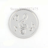10pcs 33mm Mixed Music Note My Coin Disc for Stainless Steel Coin Holder