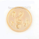 10pcs 33mm Mixed Music Note My Coin Disc for Stainless Steel Coin Holder