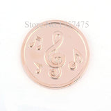 10pcs 33mm Mixed Music Note My Coin Disc for Stainless Steel Coin Holder
