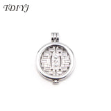 Vintage Curls Crystal Coin Disc for Pendant Necklace Women