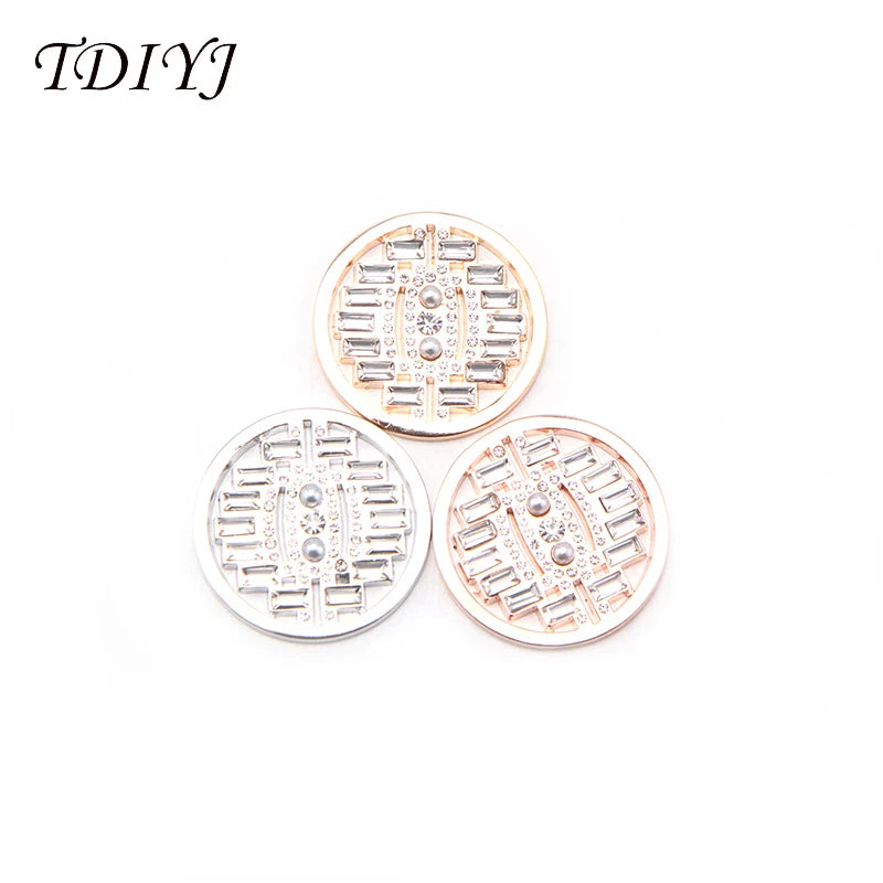 Vintage Curls Crystal Coin Disc for Pendant Necklace Women