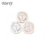 Vintage Curls Crystal Coin Disc for Pendant Necklace Women