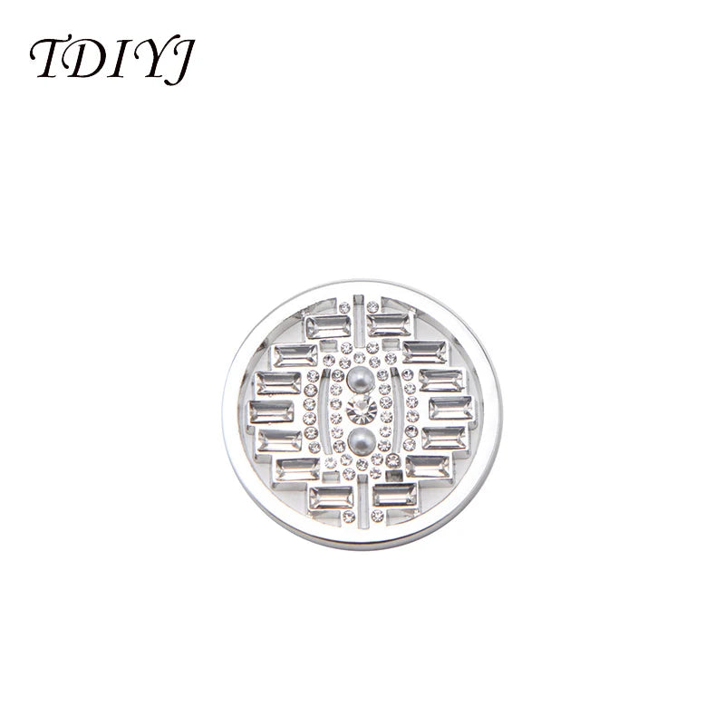 Vintage Curls Crystal Coin Disc for Pendant Necklace Women